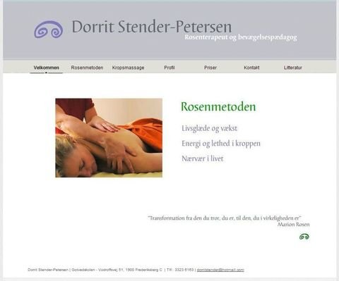 Dorrit Stender-Petersen - Rosenterapeut og bevægelsespædagog