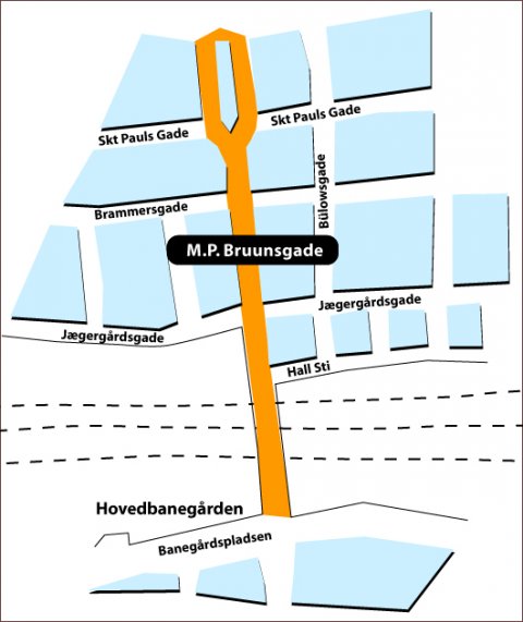 Kort over Bruunsgade