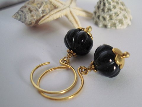 Guldreringe m. Grskar-Onyx