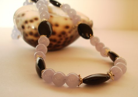 Perlekde m. Sort Onyx