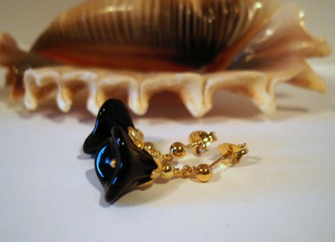 Guld- restikkere m. Onyx
