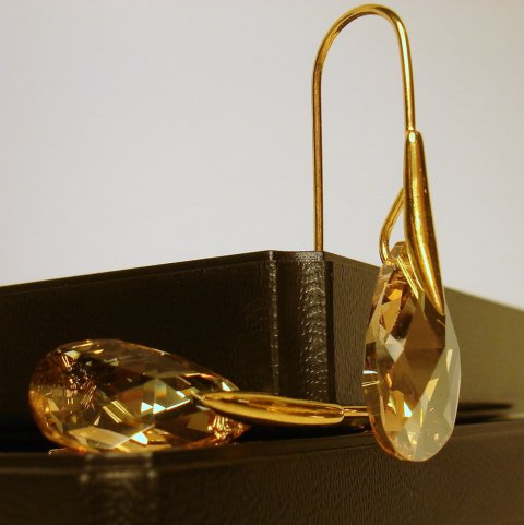 Guldreringe m. Swarovski Krystal Drber