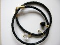 Flettet sort lderarmbnd