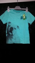 Animal Planet T-shirt Grn med billede af hund Str: 122 / 7 r