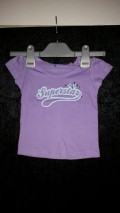 Superstar Pige T-shirt Str. 74 / 6-9 mdr Farve Lilla