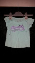 Superstar Pige T-shirt Str. 68 / 4-6 mdr Farve Turkis
