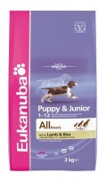 Puppy junior Lam/Ris 3 kg   til alle typer hunde sm og store