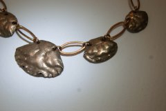 Bronze crab necklace