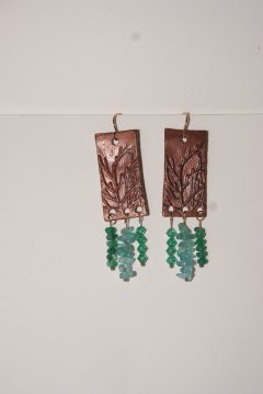 Thuja copper earrings