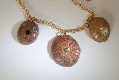 Copper sea urchin necklace