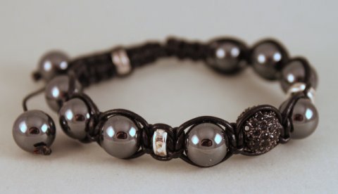 Hematite med sort pav-kugle