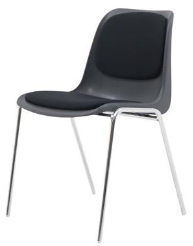 Chair, Polypropylen, Darkgray, Paddet