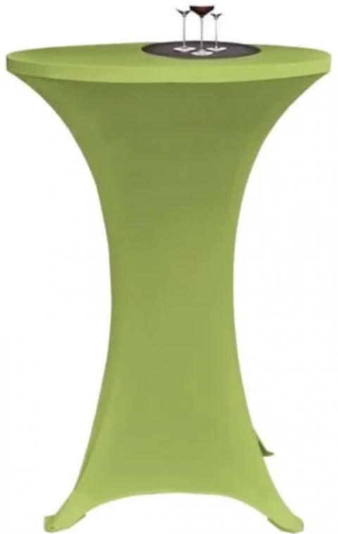 Bartable with stretch cloth, green