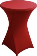 Bartable with stretch cloth, red