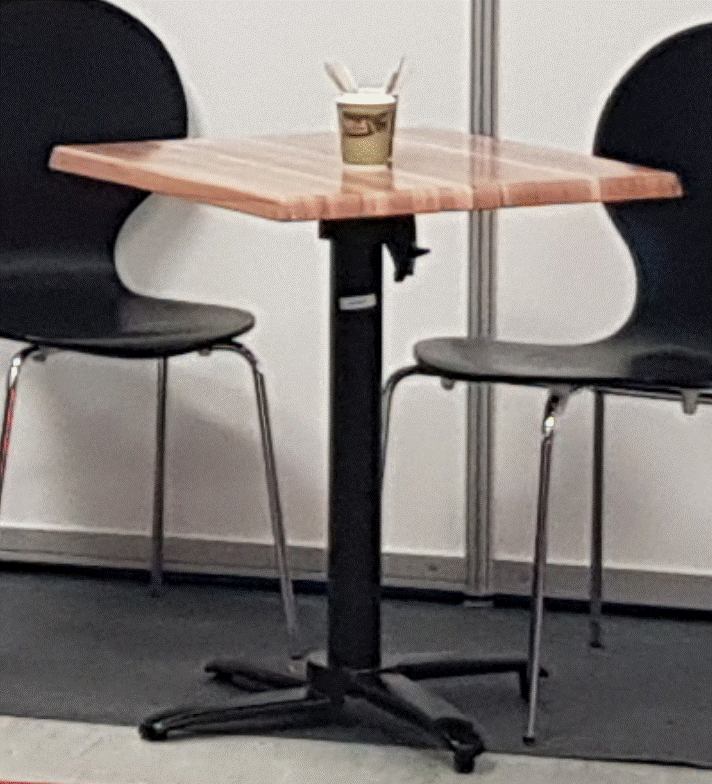 Table,Dark, 60x60cm, h.75cm.