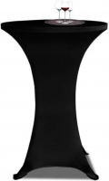 Bartable with stretch cloth, black