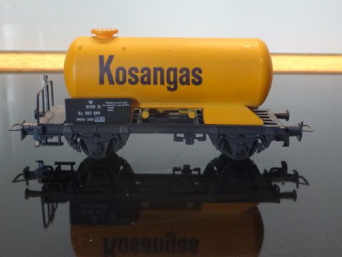 DSB Kosangas-tankvogn - toakslet Liliput-model