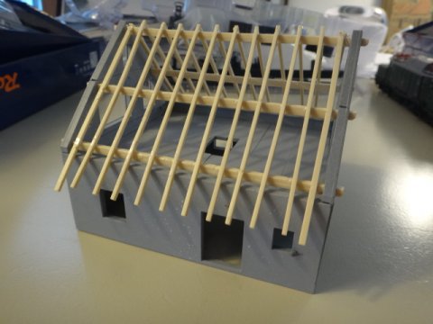 Hus under konstruktion - herpa-modelhus 1:87