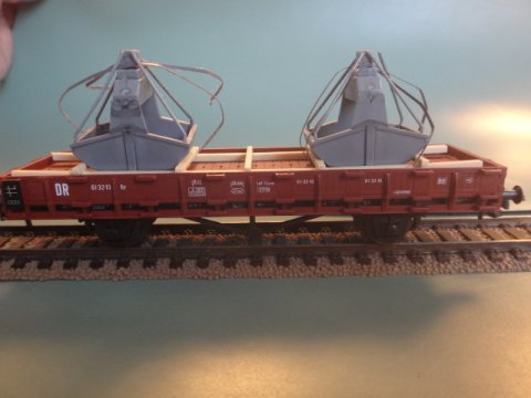 DR Rr-�ben godsvogn med to grabber til kulkran