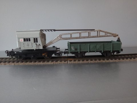 K�rekran med udliggervogn - delvist hjemmelavet