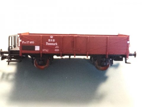 DSB litra PER �ben godsvogn med bremseplatform - Fleischmann-model