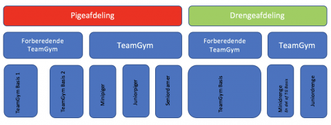 Strukturen i TeamGym Slagelse