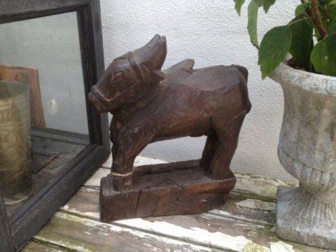 Vintage original antik ko, 23x27 cm