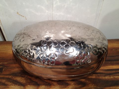 Eier, oval, 15x8 cm, Nickel