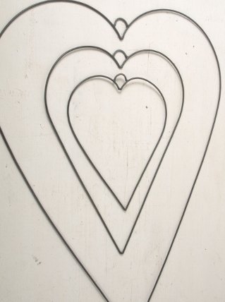 Metal Herz fr deko 50x37cm