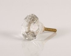 Knop slebet glas, klar