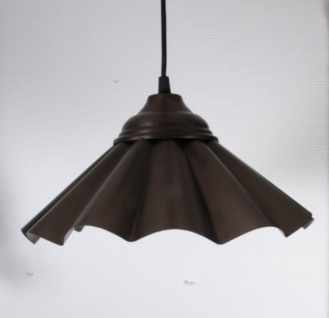 Hnge lampe, metal grsort H15x32cm