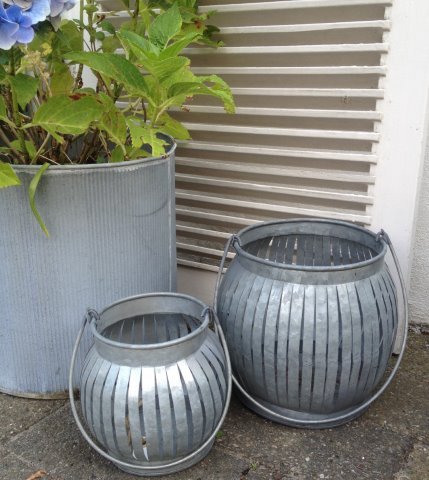 Lanterne, lille, 18x14x18 cm, galvaniseret