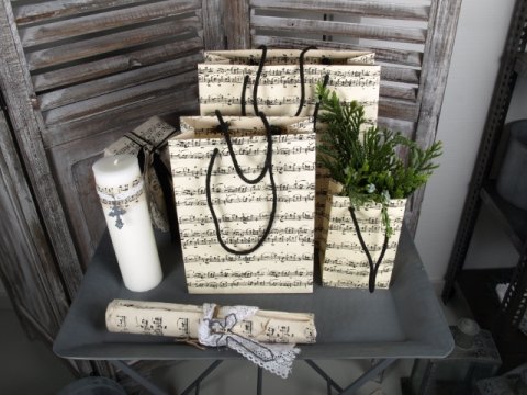 Geschenk tte m. Noten, 15x10x7 cm