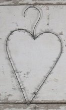 Herz mit perlen zu hangen, 20x14,5 cm