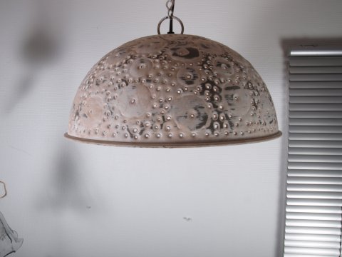 Metal hængelampe cremehvid, Ø31xH15 cm