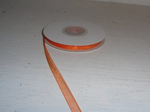 Chiffonbnd, orange, 6mm