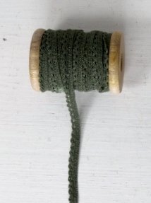 Blondebnd, olivengrn, trrulle, 15mmx10m