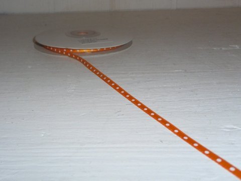 Bnd m. prik, orange, 3mm