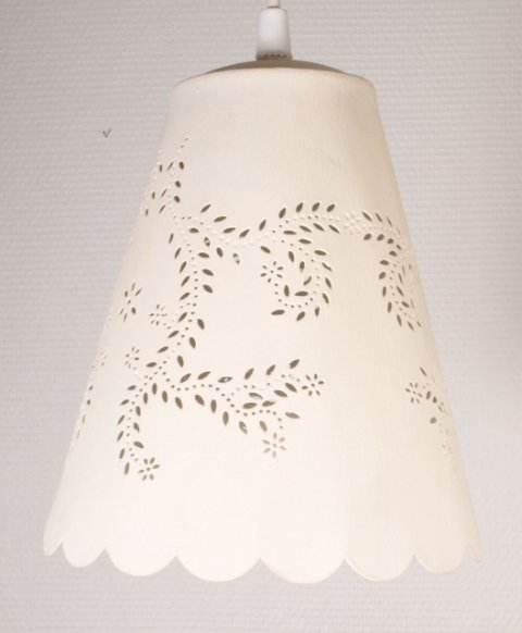 Metal Hngelampe, Creme Weiss, H20,5x16,5 cm