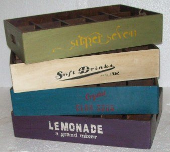 Soda Boxen 45x30x9 cm, 4 sortiert farben
