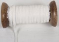 Samtband, Weiss, Holzrolle, 7mmx25m