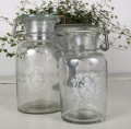 Flasche m. Decor, 13x6,5x7 cm