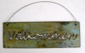 Schild Vlkommen 30x10 cm