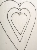 Metal hjerte for dekoration, 30x22,5cm