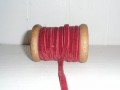 Samtband, Dunkel Rot, Holzrolle, 5mmx25m