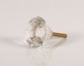Knop slebet glas, klar