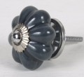 Knop porceln blomst gr, 12x4,4 cm