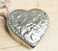 Herz Box, Silber Antique, 10x9,5x2,5 cm