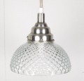 Glas Hnge Lampe, Klar, 16xH7,5 cm