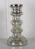 Lysestage, antique slv, 13x6,5 cm